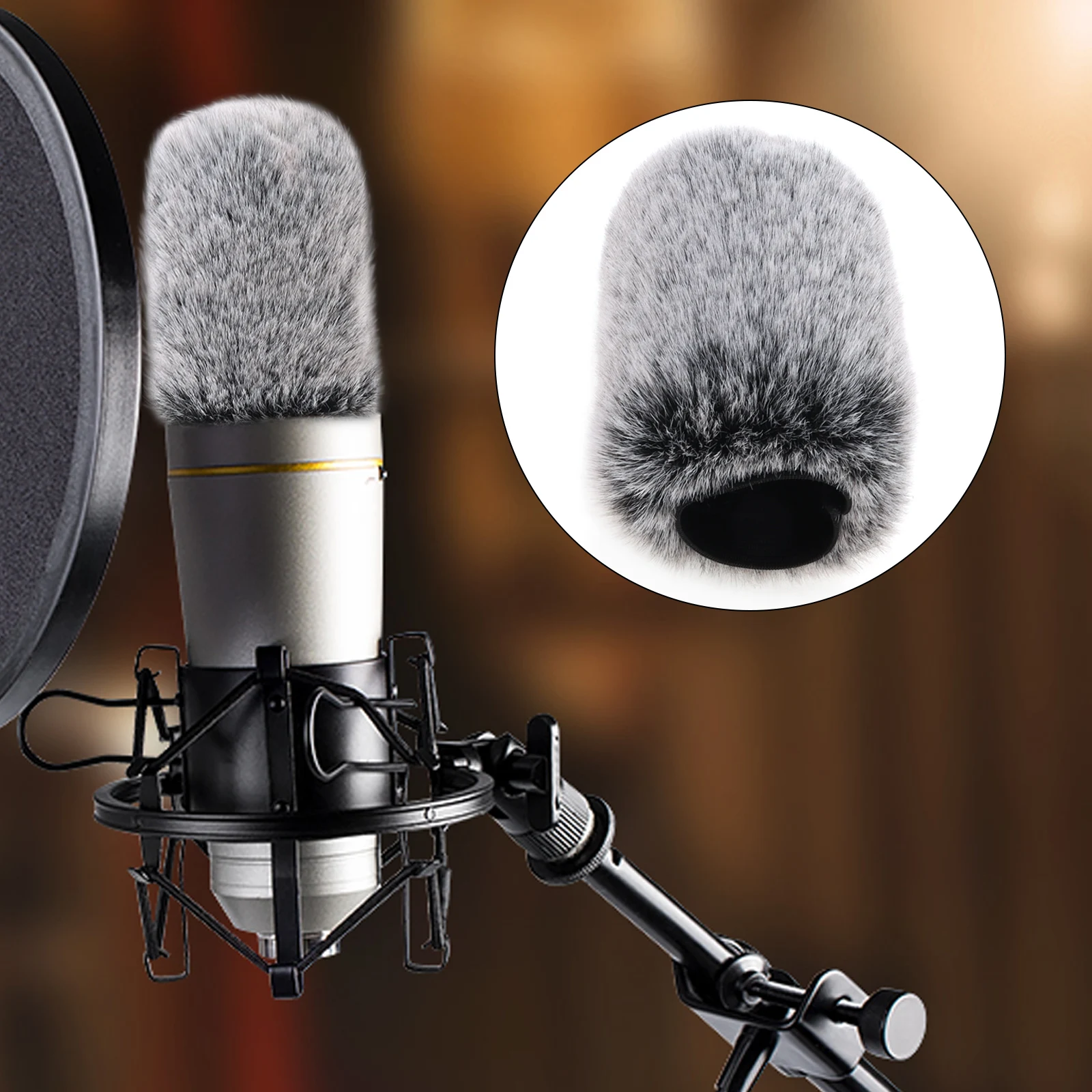 Микрофон Wind муфта лобовое стекло Muff пушистый микрофон с защитой от ветра микрофон пушистый для использования как в помещении, так и в помещении