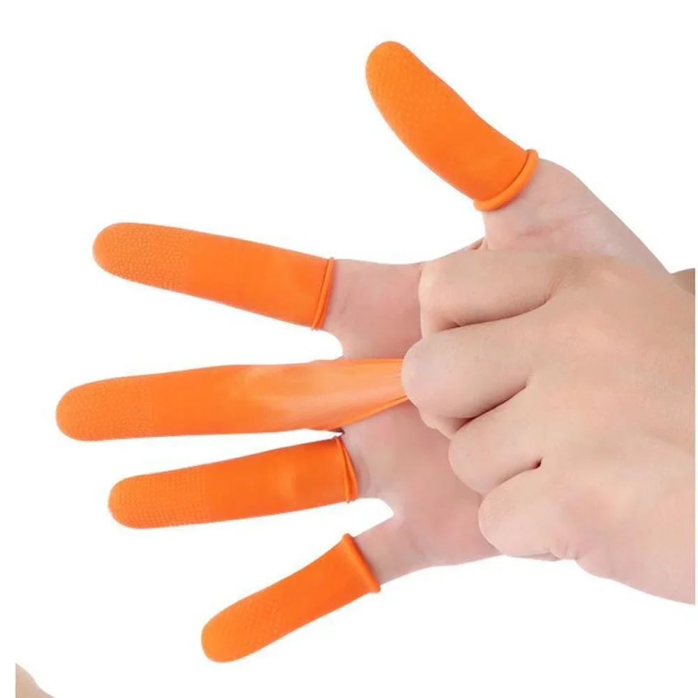 30pc Disposable Latex Finger Cots Natural Anti-static Fingertips Protector Gloves Condoms for Work Nail Art Durable Tool