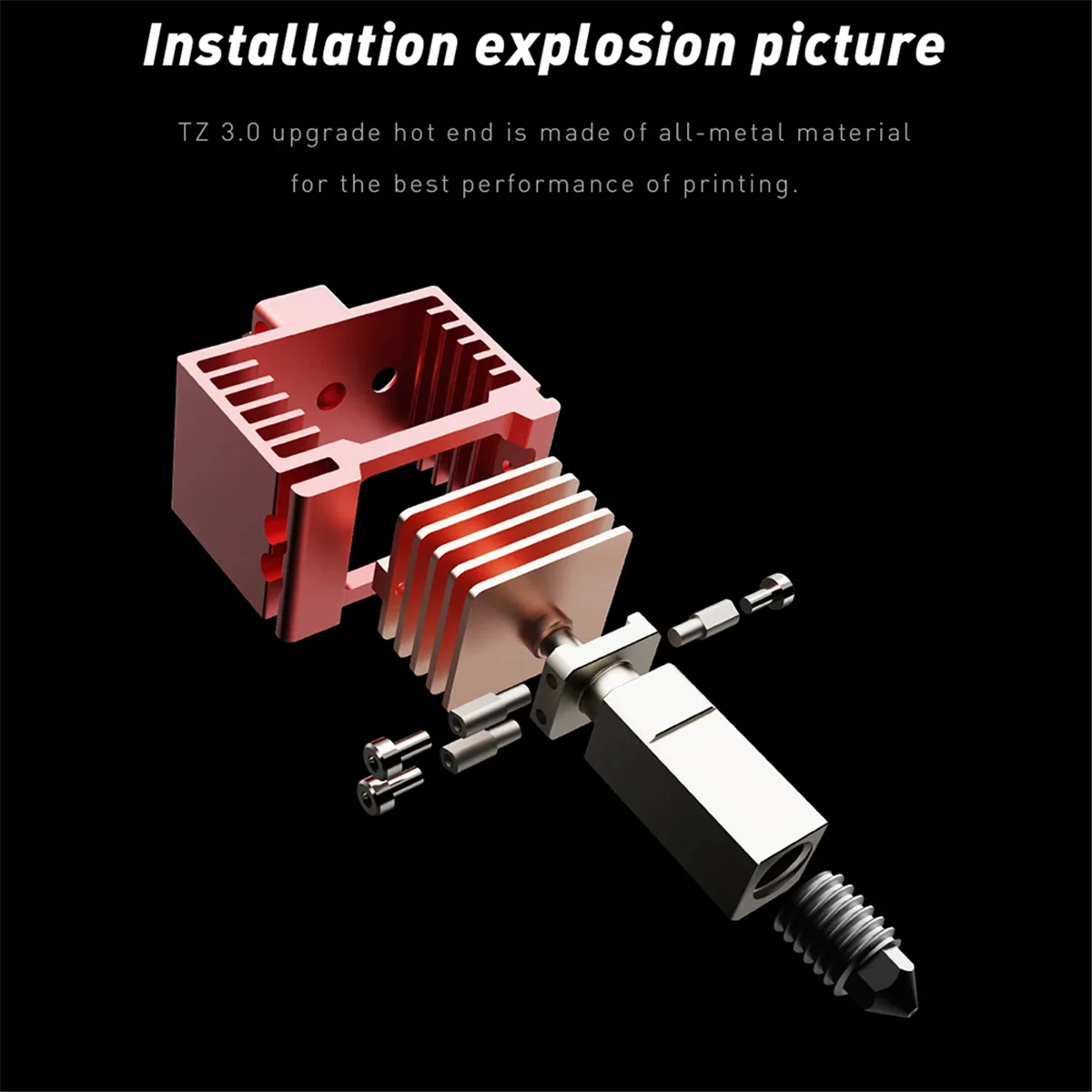 V3.0 Hotend + P1P เครื่องทําความร้อน Thermistor Kit สําหรับ Bambu Lab Hotend หัวฉีดเหล็กชุบแข็งหัวฉีดสําหรับ Bambu Lab หัวพิมพ์