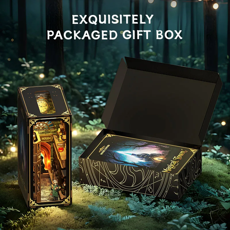 NIEUWE 3D Houten Bouwstenen Magische Stad Straatbeeld Bouwstenen Set Creatieve Desktop Montage Bricks Cadeau Voor Jongens Meisjes