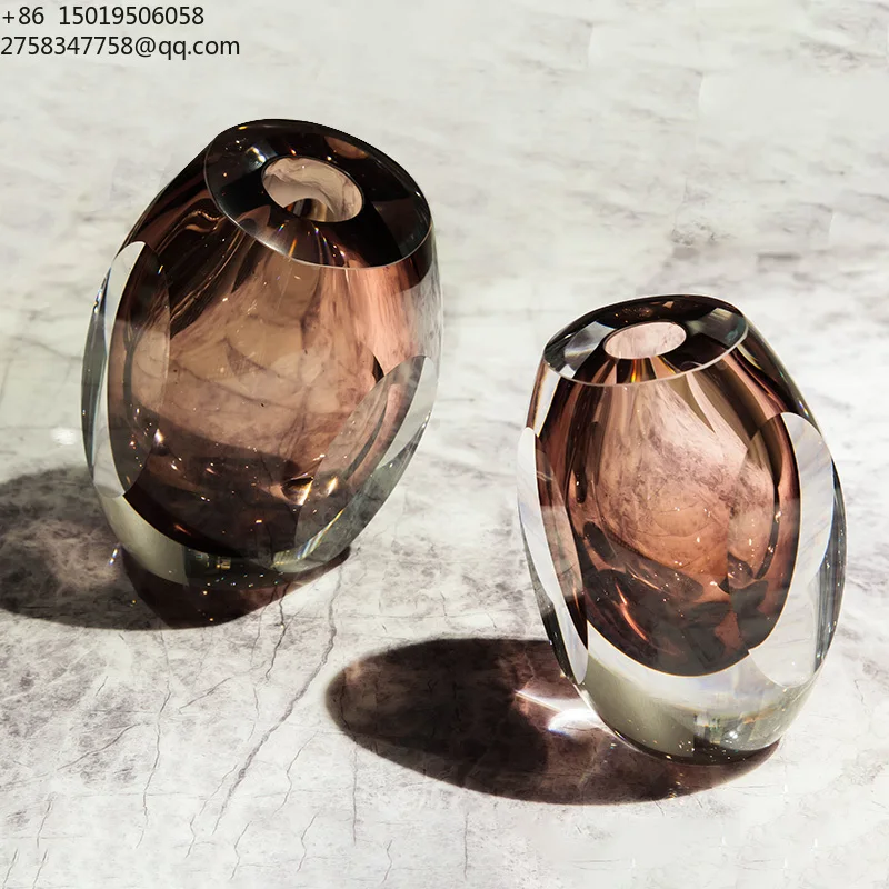Nordic Style Creative Glass Vases Home Decorative Flower Vase 2 Pieces Set Flower Pot