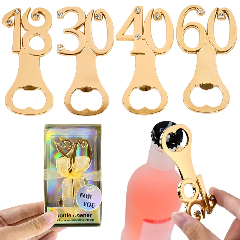 Numbers Bottle Opener With Diamond Wedding Anniversary Party  Gift Giveaways Birthday Keepsakes 18/30/40/60/65/80th Beer Openers