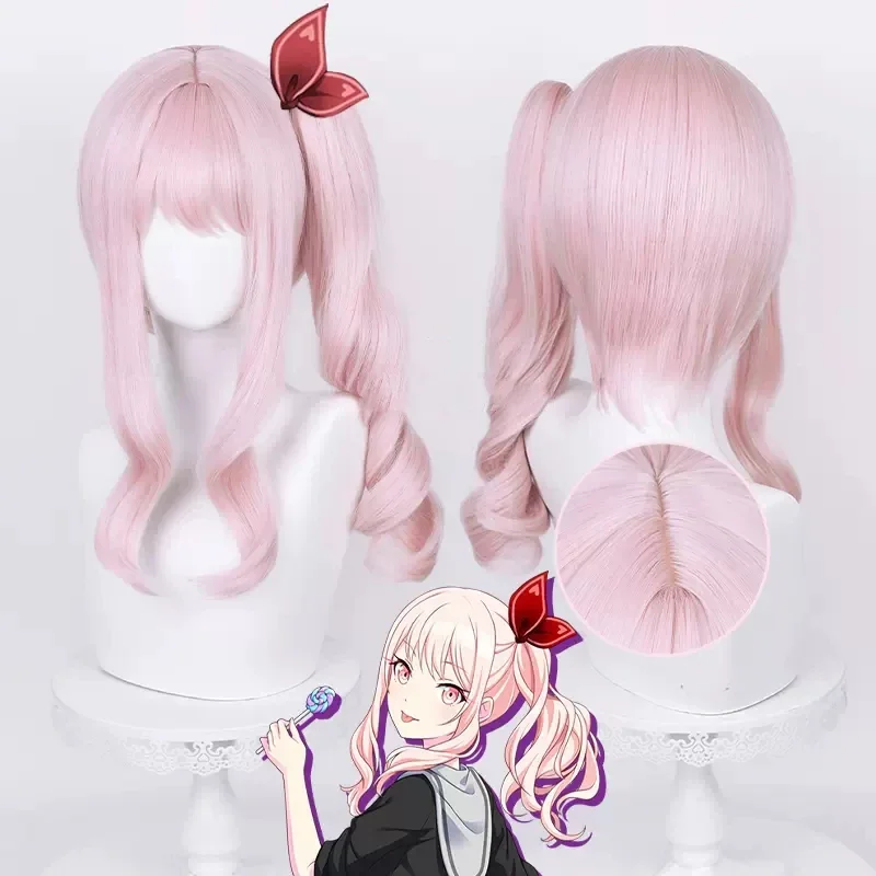 

Akiyama Miyuki cosplay wig project Sekai colorful stage! Light pink curly heat resistant hair Akiyama Mizuki