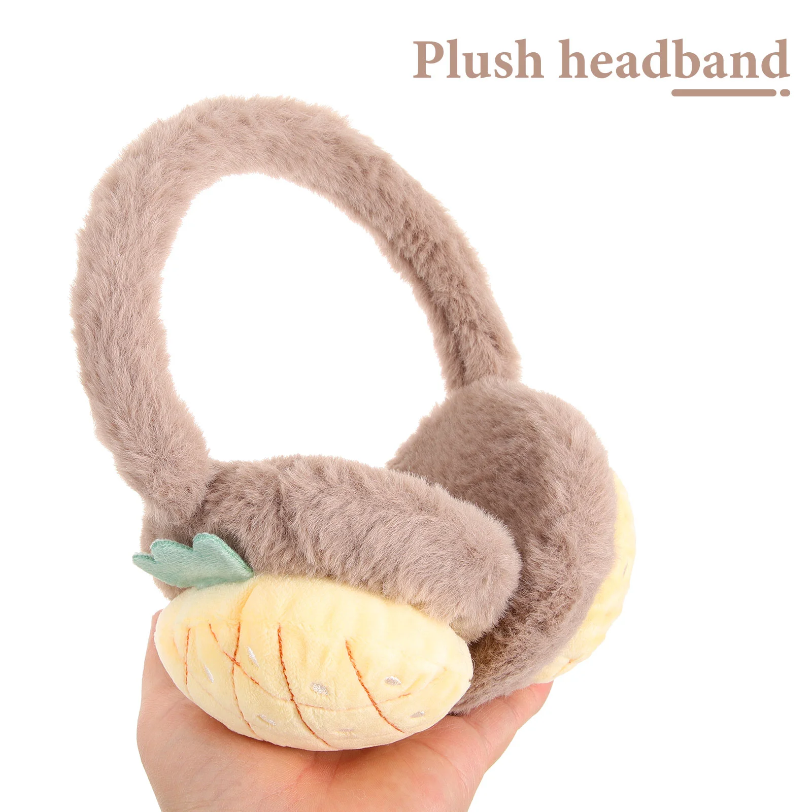 Plush Headband Earphones Winter Fluffy Girls Women Earpiece Outdoor Warmer