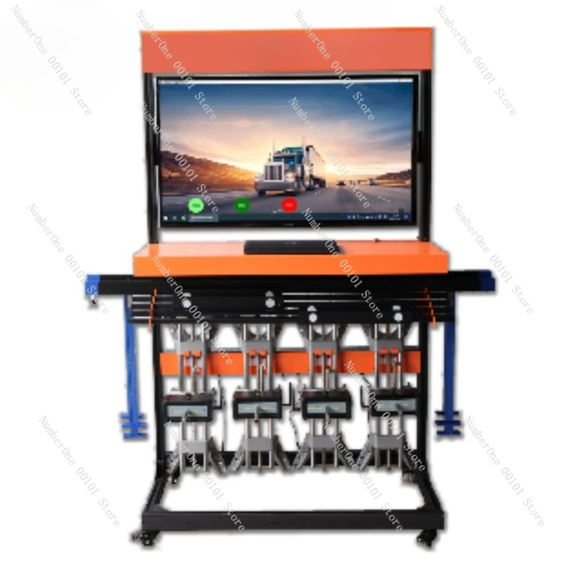 Wheel aligner, special for trucks and buses, tire testing equipment