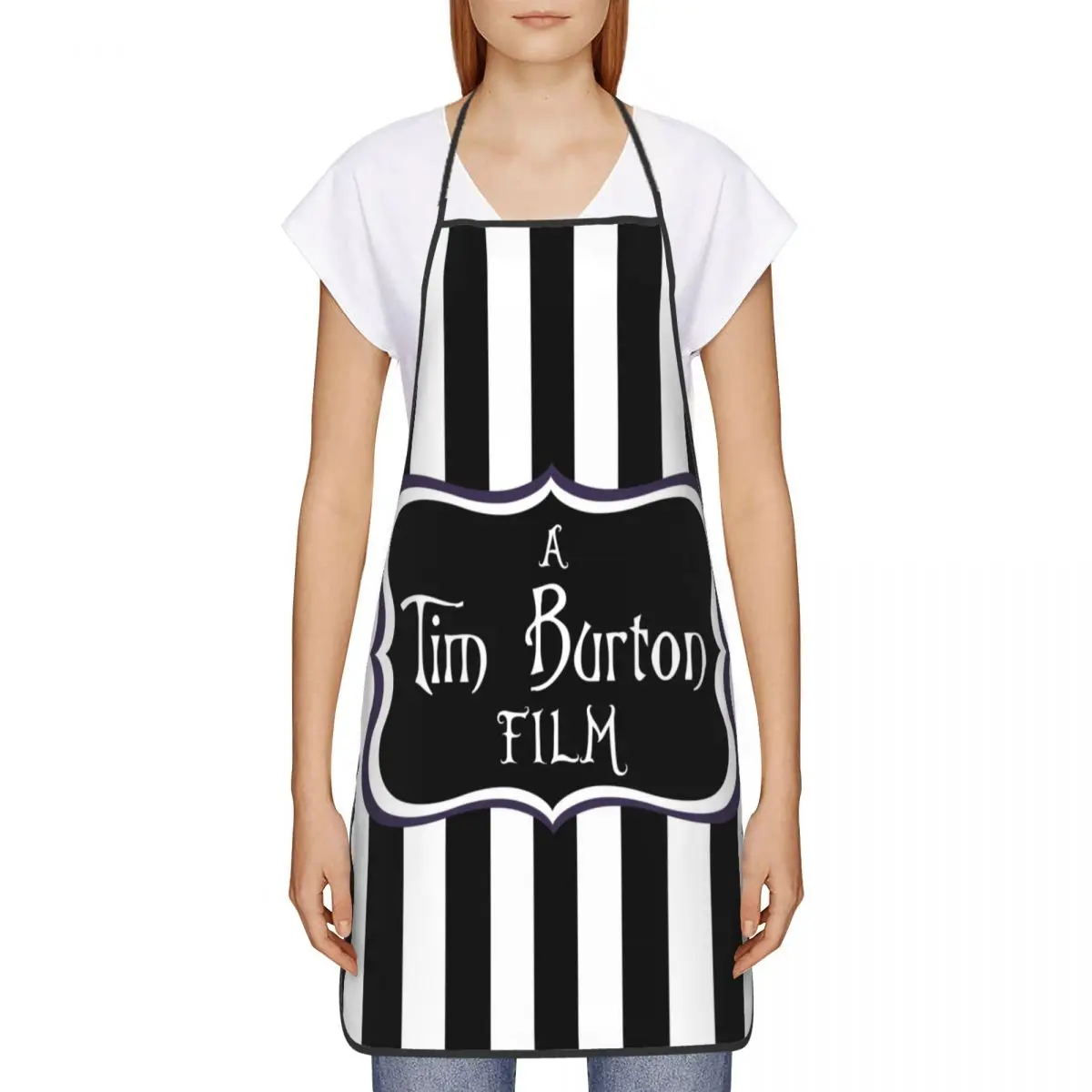 Unisex A Tim Burton Film Kitchen Chef Cooking Baking Apron Women Men Horror Fantasy Movie Tablier Cuisine for Painting