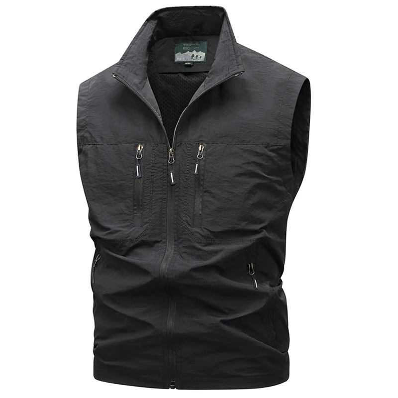 Big Size 8XL 9XL Camping Vest Men Tactical Multi-pocket Vest Techwear Hiking Fishing Waistcoat Photography Safari Cargo Vest Men