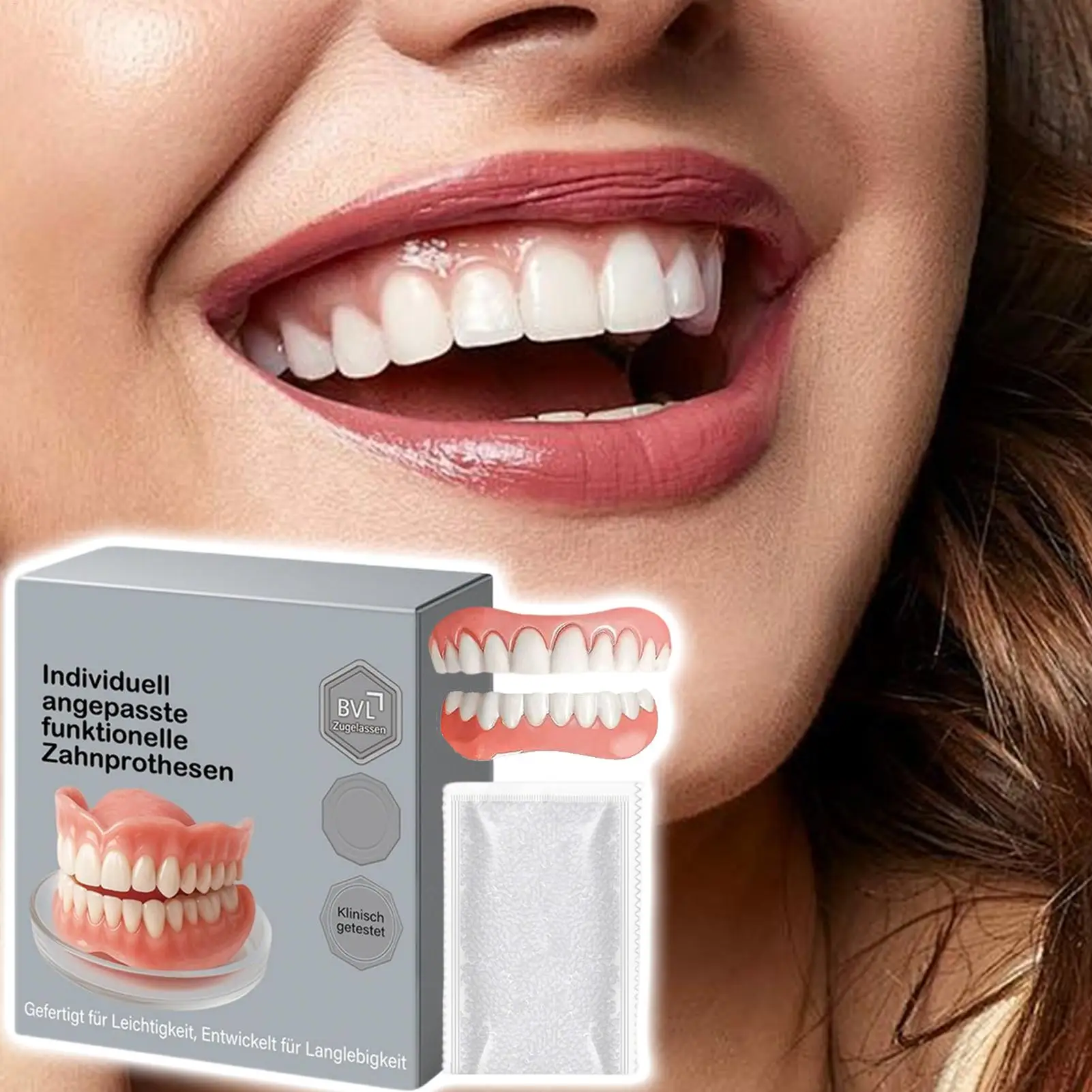Veneers Teeth for Women Realistic Denture Set soft and skin-friendly Decorative dentures Improve the beauty of your smile