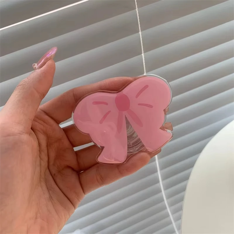 Support Griptok à nœud papillon noir, dessin animé coréen mignon, pour iPhone 16 Samsung, accessoires de téléphone universels, support de téléphone, support Tok