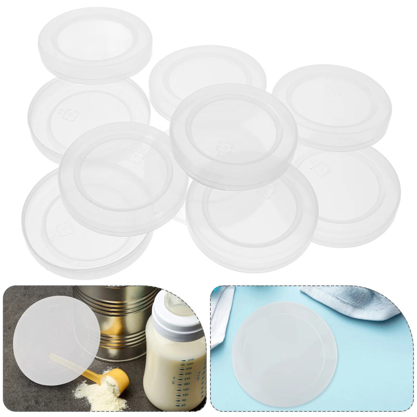 

30Pcs Leak-Proof Bottle Caps Reusable Replacement Lids for Milk Bottles Pudding Jar Juice Seal Pudding Jar Lid Replacement