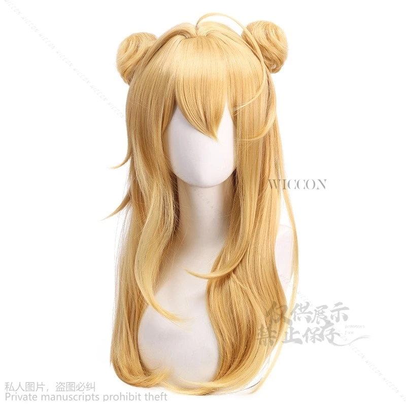 Anime Game Hamidashi Creative Cosplay Izumi Hiyori Wigs Lovely Long Straight Fringe Blonde Synthetic Wig Party Halloween Cosplay