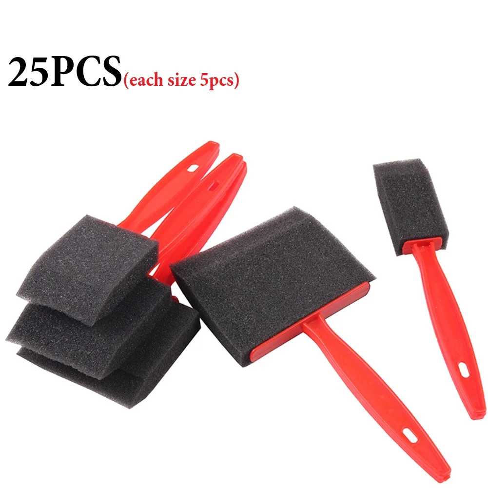 

25PCS Sponge Foam Paint Brush Oil Stain Polyurethane Craft Art Paint Brush Set Foam Paint Brush Sponge Oil Stain Polyurethane