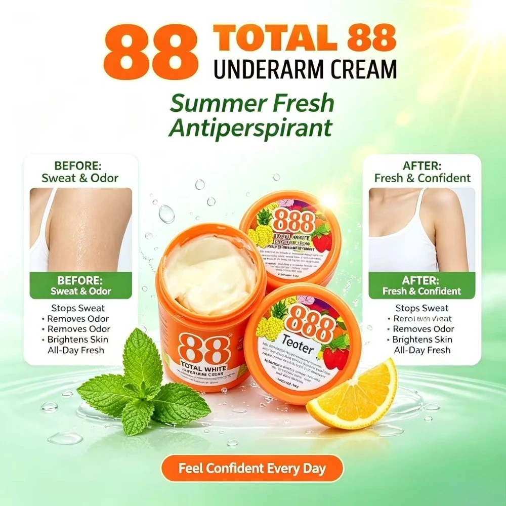35g Thailand Total88 Underarm Deodorant for Eliminating Body Odor Sweat with A Fresh Scent Improve Skin Pigmentation