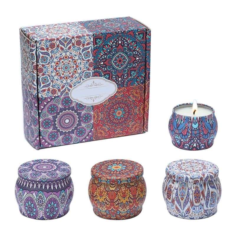 

4pcs Handmade Scented Candle Gift Set for Women Aromatherapy Candle for Valentines Day Anniversary Home Decorations