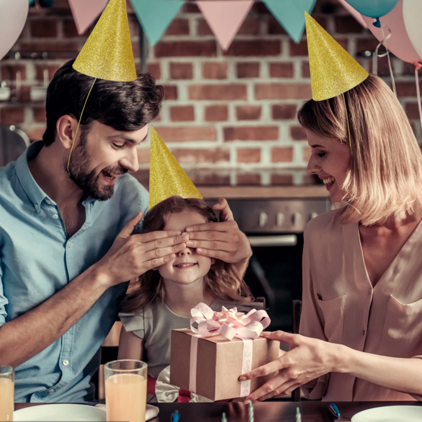 

12Pcs Small Birthday Hats Glittery Party Hats for Kids and Children Perfect Party Accessories Birthday Hat for Baby