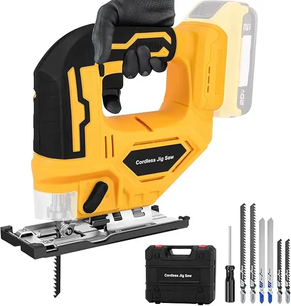 Electric Cordless Electric Jig Curved Saw Cordless Jig Saw Multi-Function Adjustable Woodworking Power Tool For Dewalt Battery