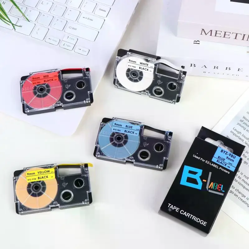 

9/12mm Label Tape Compatible XR-9WE XR-12XWR Ribbon Tape For KL-60L/100/120/130/170PLUS/180/E300/780/820/7400/8700/8800 CW-L300