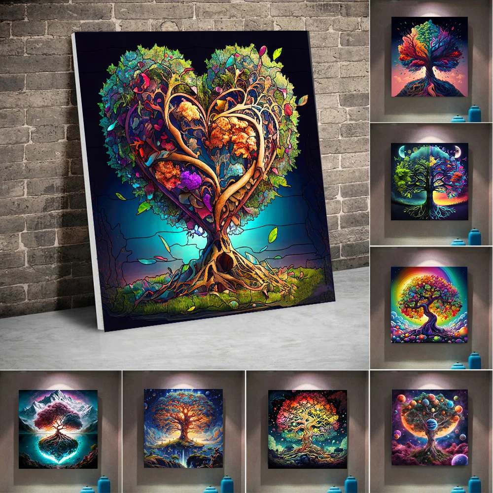 Mythical The Tree Of Life 5D DIY Diamond Painting Full Drills Decor Mural Mosaic Embroidery Cross Stitch Poster Home Decor