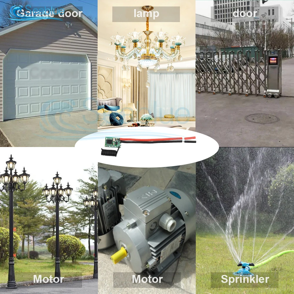 Módulo transmisor inalámbrico RF DC 3V-24V 433Mhz y Kit receptor módulo inalámbrico Kit electrónico Diy para Arduino