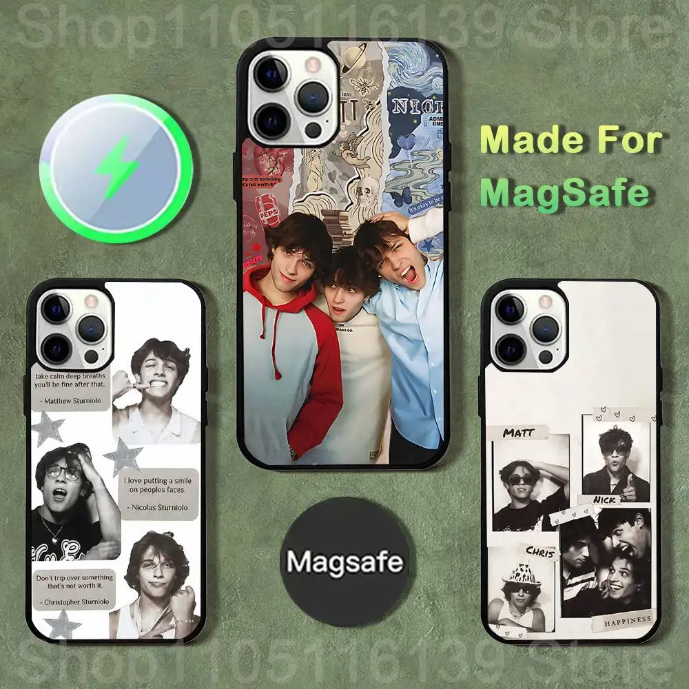 

S-Sturniolo Triplets Phone Case For iPhone 17,16,15,14,13,12,11,Pro,Max,Plus,Mini,SE4,E Magnetic Magsafe Wireless Charging