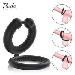 Men Cock Ring Ejaculation Delay Soft Silicone Penis Ring Sex Toy for Couples Game Male Masturbation Sex Shop