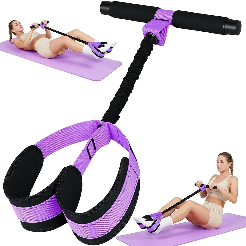Upgraded Soft Foot Pedal Multi-Functional Resistance Band, Suitable for Sit-Ups and Full-Body Home Gym Training, Core/Abdominal Muscle Exercises, Pilates, and Yoga Training