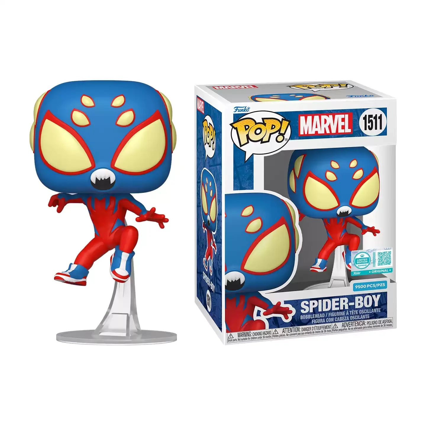 

Funko Pop комиксы и супергерои Spider-Boy, ограниченная серия, 9500 шт., периферийные фигурки, игрушки для мальчиков, подарок, коллекционные украшения