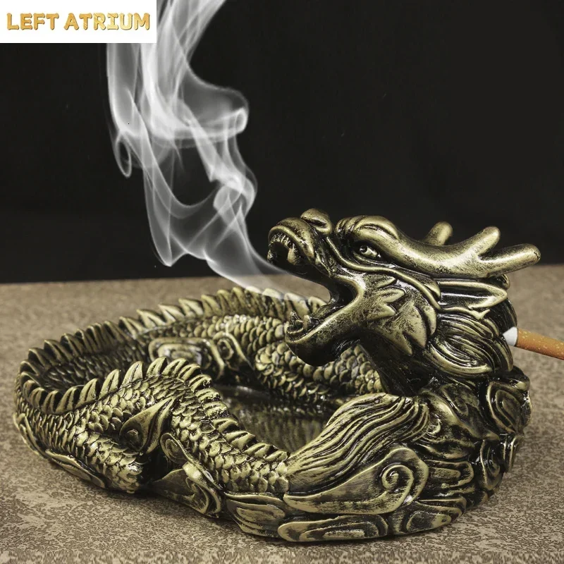 Creative Design Unique Portable Living Room Ashtray for Car interior Home Frame dragon ashtray as gift for friends