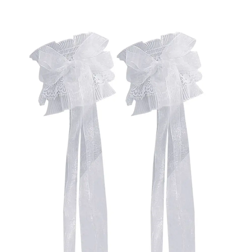 Arm Warmers Bowknot Arm Sleeve Hand Sleeve Ruffled Floral Layered Lace Arm Cover Elastic Oversleeves Wrist Cuffs Bridal