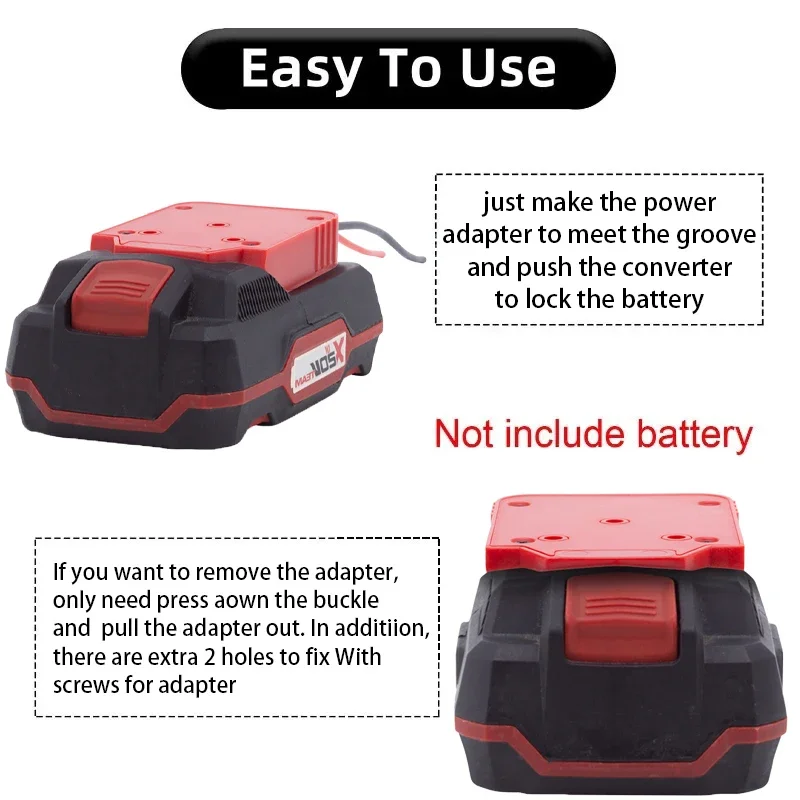 Adattatore fai-da-te per Lidl Parkside X20V Adattatore batteria agli ioni di litio Connettore performante 14AWG Adattatore fai-da-te per macchine