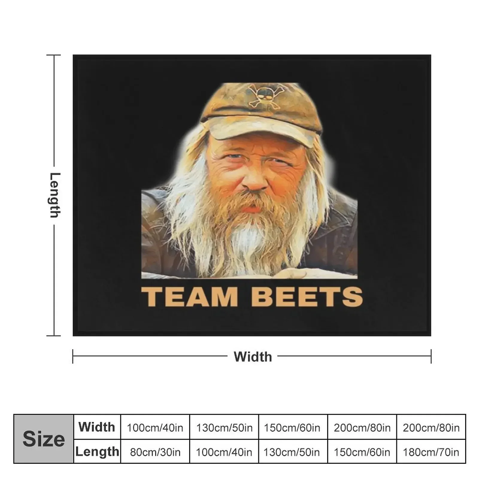 Team Beets Gold Rush Tri-blend Throw Blanket Cute Picnic Blankets