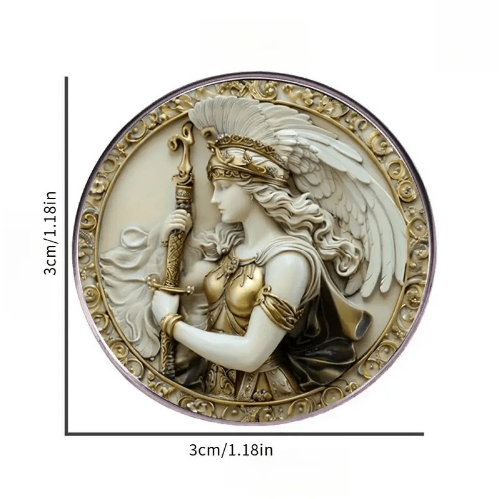Mythical Curved Resin Brooch Winged Mythical Goddess Dress Pin Suits Coats Pins Decorative Accessories