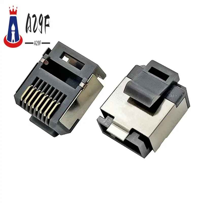 

A29F-10PCS RJ45 Connector Special 8P8C Short Body Modular Plug Male With Shielded Shell For Network Cable