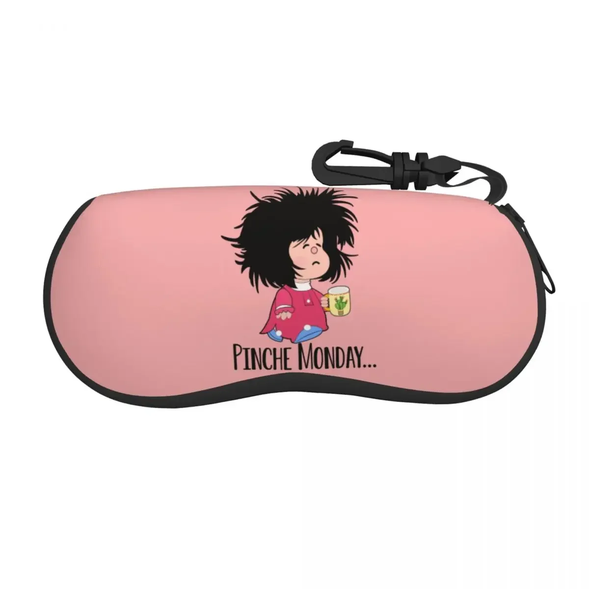 Pinche Monday Funny Mafaldas Shell Eyeglasses Case Men Women Cute Quino Argentina Comic Glasses Case Sunglasses Box Pouch