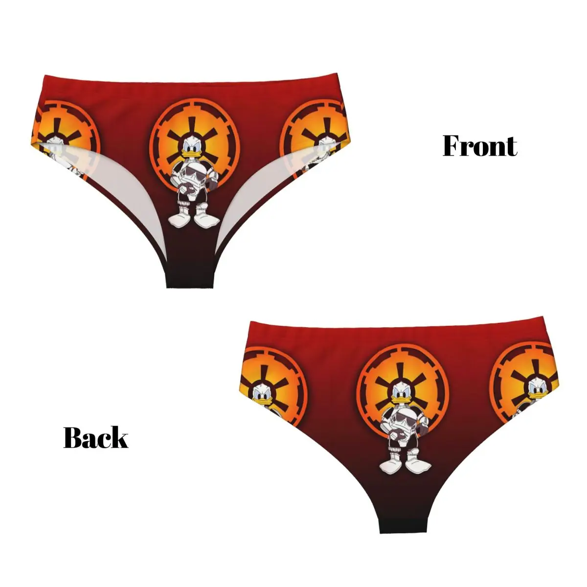 Custom Womens Donald Duck Animes การ์ตูนกางเกงชั้นในหญิงยืด Mangas ชุดชั้นในกางเกง