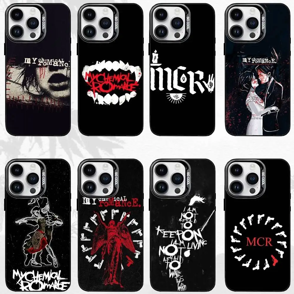 My C-Chemical Romance Gun Handyhülle für iPhone 17,16,15,14,13,12,11 Plus, Pro Max, schwarz, matt, stoßfest
