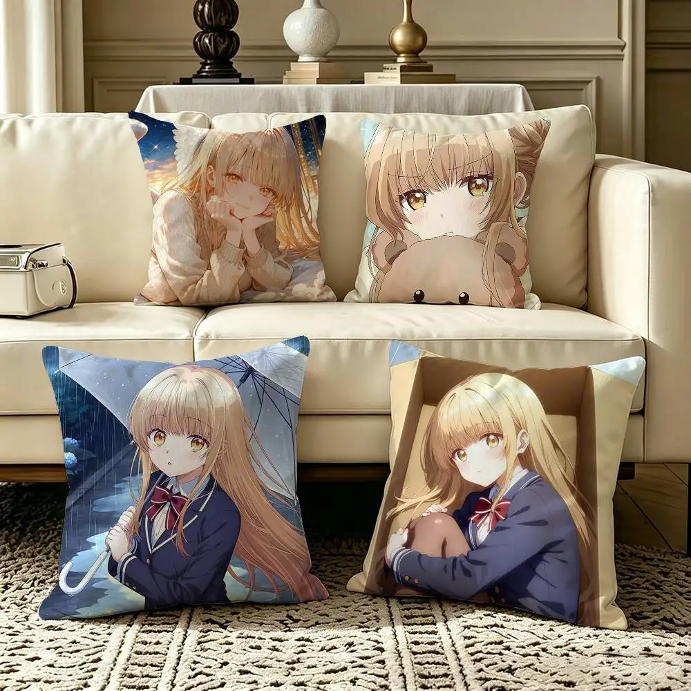 The Angel Next Door Spoils Me Rotten Pillow Case Square Double-Sided Sofa Cushion Cover Bedroom Bedside Pillow