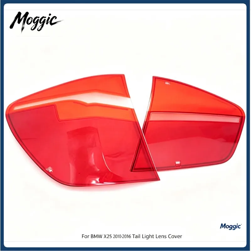 Moggic Tail Light Lens Cover For X3 F25 2010-2016 Red Transparent Taillight Outer Shell Replacement