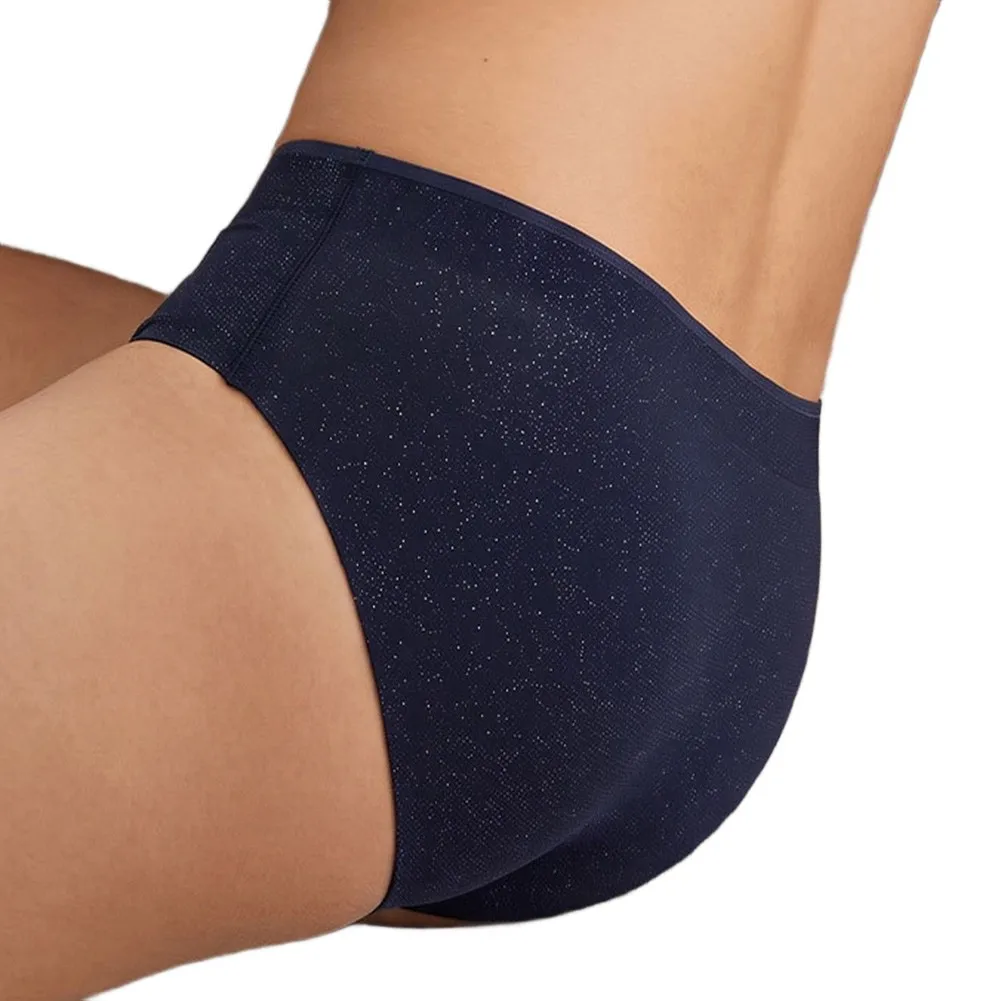 Shiny Glitter Underwear For Man Seamless Comfortable Briefs Shorts Middle Waist Sports Simple Panties Male Lingerie