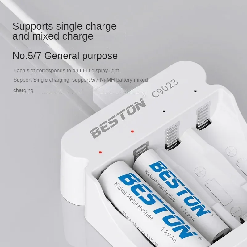 For 1.2V AA AAA Ni-MH Rechargeable Battery 4/8/12 Slot Fast Smart Intelligent Battery Usb Charger  LED Indicator Light  Charger