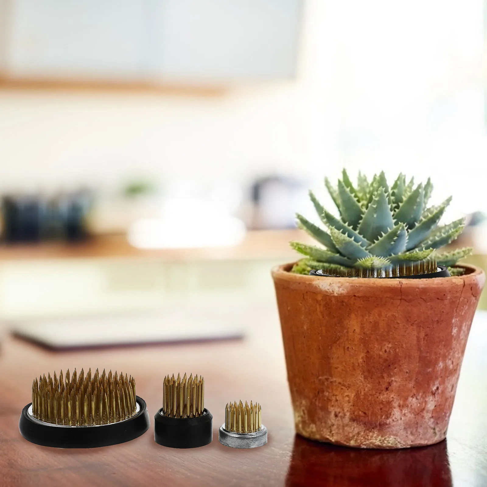 

3pcs Arrangement Base Diy Floral Needle Holder For Tabletop Decor Flower Fixing Tool Needle Base For Flower Arranging Supplies