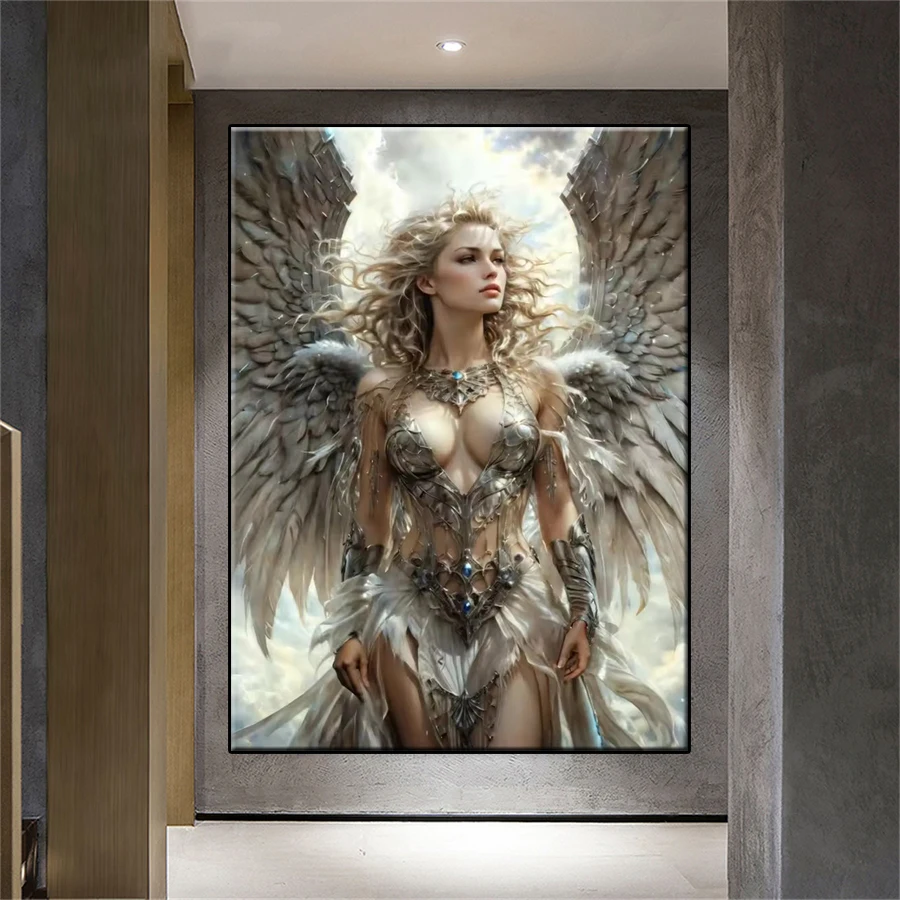 

Full Diamond Painting Kit New Retro Art Sexy Angel Woman Mosaic Picture Diamond Embroidery Home Decor