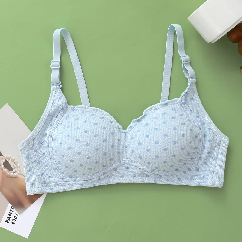 작은 가슴을 가진 여학생 개발 강철 반지가 없는 속옷 여고생 대학생 주니어 h