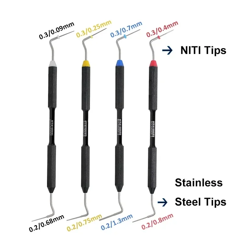 4 sztuk/paczka dentystyczne endodontyczne ręczne narzędzia do napełniania wtyczek NITI Tip Buchanan Gutta Percha Plugger Endo wypełniacz kanałowy