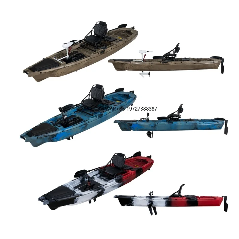 

Factory New 3.7 m /12ft Fishing and Entertainment Kayak Can Install Fin/gear Pedal or Motor Kayak for Lakes or Rivers or Sea