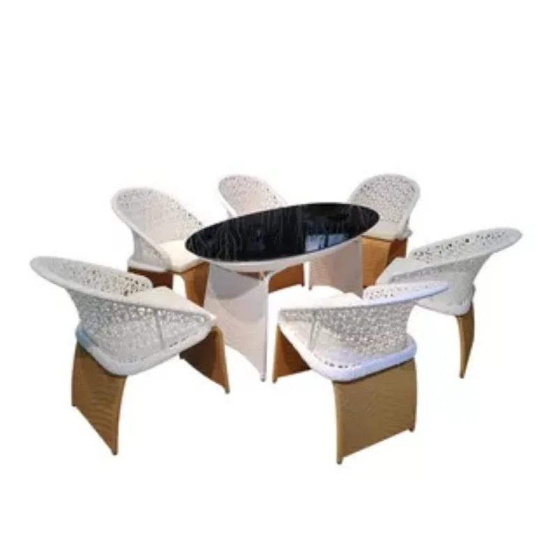 

Outdoor leisure high-end rattan tables and chairs hotel villa courtyard garden
