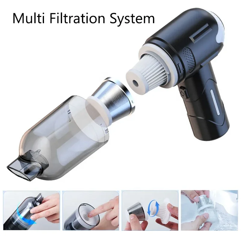 مكنسة شعر الحيوانات الأليفة اللاسلكية القابلة لإعادة الشحن 39000Pa أداة تهذيب احترافية للقطط والكلاب مع استخدام سيارة منزلية مضادة للتشابك #5