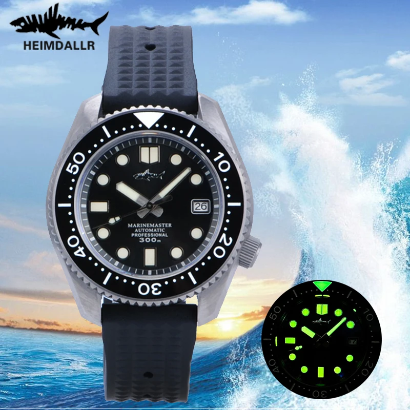 Heimdallr Men\'s Diver Watch SBDX Titanium Tuna 42mm Automatic Watch Mechanical Date Ceramic Bezel Rubber Strap Sapphire 30Bar