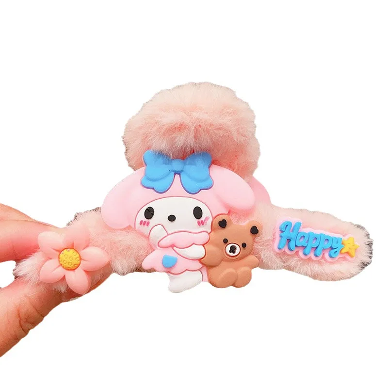 New Cartoon Sanrio Hello Kitty Claw Clip New Large Cartoon Shark Clip Laurel Dog Fluffy Hair Clip Girl Cute Accessories Gift Toy