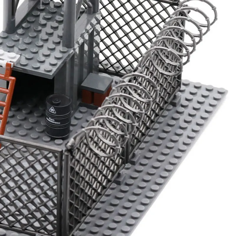 Building blocks Military scene accessories Barbed wire barricades Road barriers DIY war parts compatible lego bricks